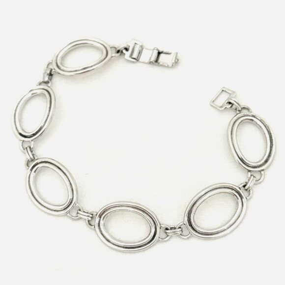 Vintage W.E. Richards Sterling Silver Link Bracelet - 7.25" - Signed - Picture 2 of 5